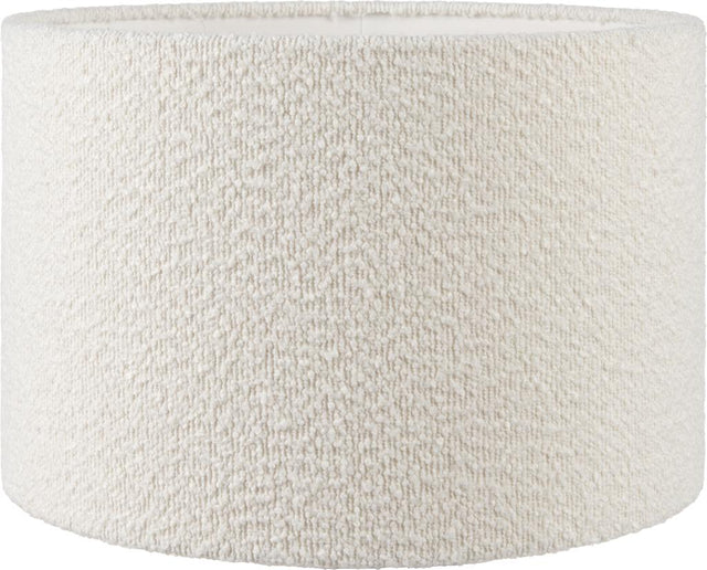 Rouen 40cm White Boucle Cylinder Shade
