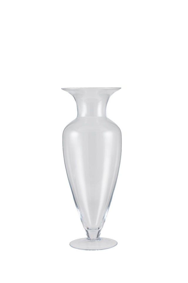 Clear Glass Waisted Vase Tall