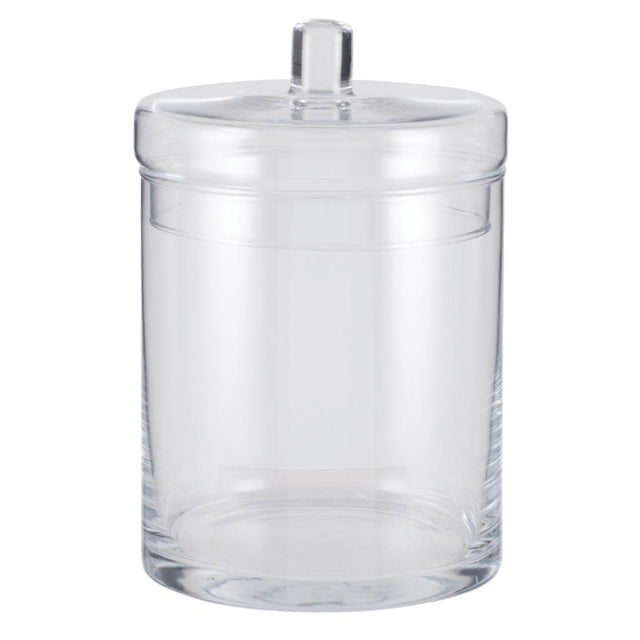 Clear Glass Lidded Jar Large