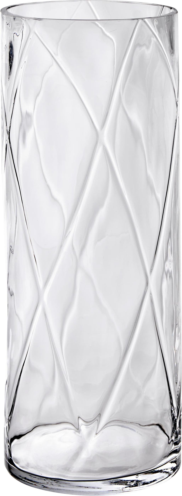 Clear Glass Optic Vase Large