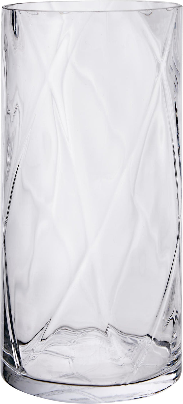 Clear Glass Optic Vase Medium