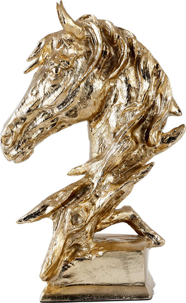 Gold Metal Horse Head Ornament
