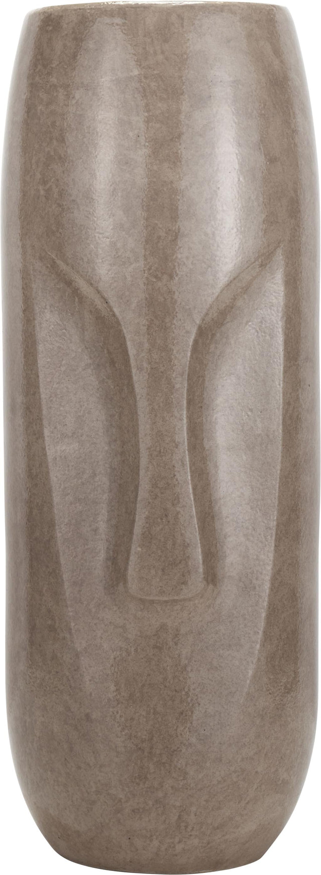 Visage Grey Stoneware Face Design Vase Tall