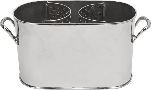 Silver Metal 2 Bottle Wine Holder