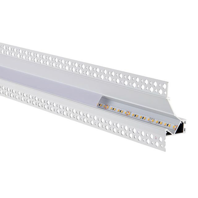 Rigel Plaster-in Wall Washer 2m Aluminium Profile/Extrusion White