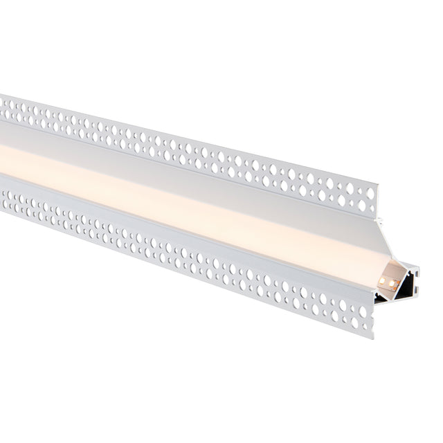Rigel Plaster-in Wall Washer 2m Aluminium Profile/Extrusion White
