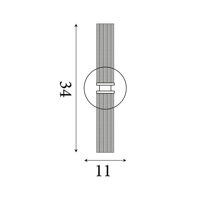 Aberdeen LED Up/Down Wall Light, Satin Brass Metal with Clea