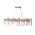 Heritage 10Lt Diner Bar Pendant, Gold Metal and Clear Glass