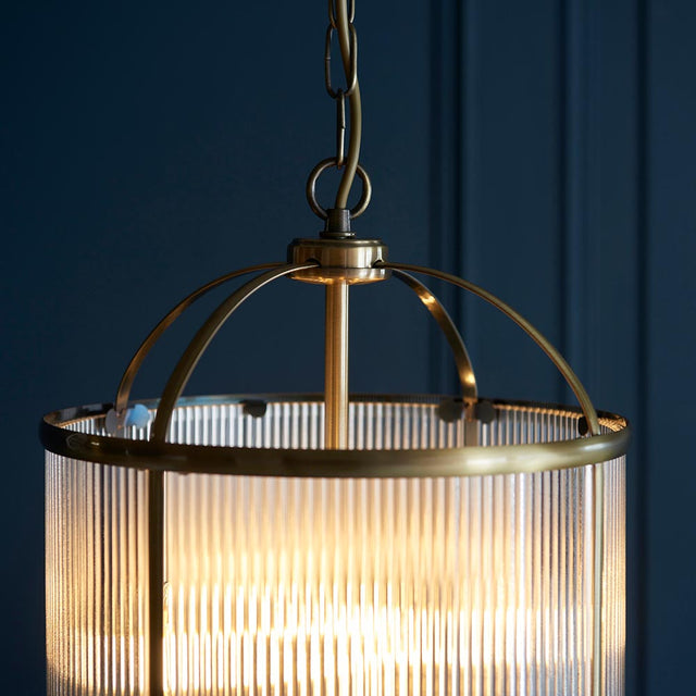 Lambeth Ribbed 4lt Pendant