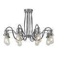Olivia 8Lt Pendant - Chrome & Black Braided Cable