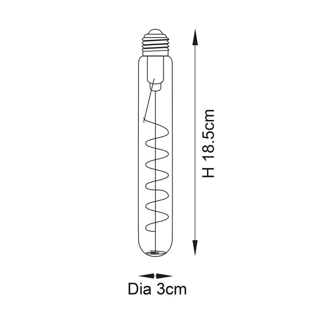 Spiral Tubular E27 Filament