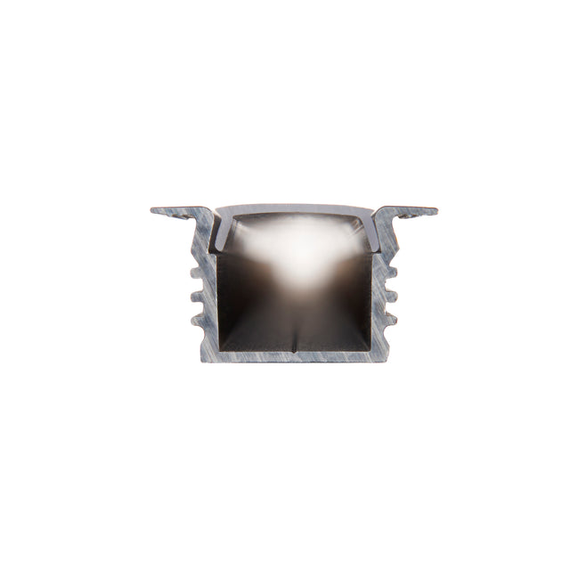 Rigel Recessed 2m Aluminium Profile/Black