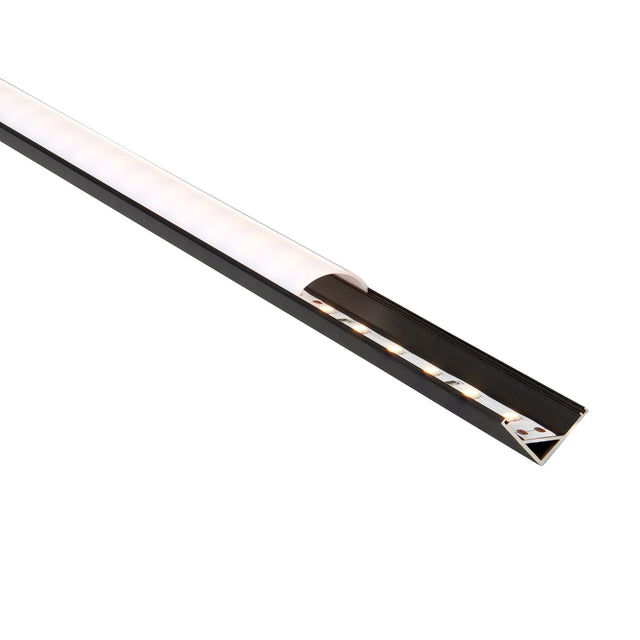 Rigel Corner 2m Aluminium Profile/Extrusion Black