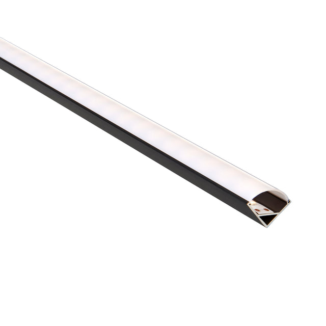 Rigel Corner 2m Aluminium Profile/Extrusion Black