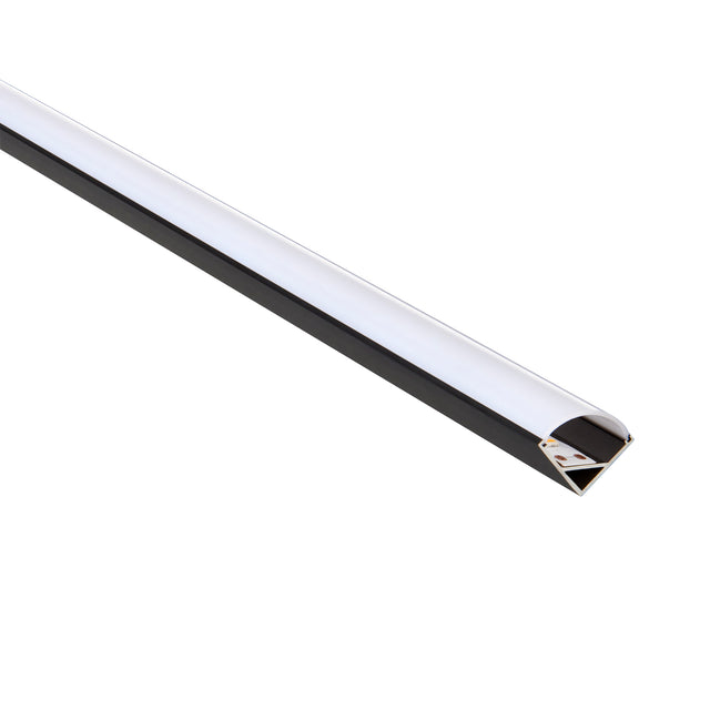 Rigel Corner 2m Aluminium Profile/Extrusion Black