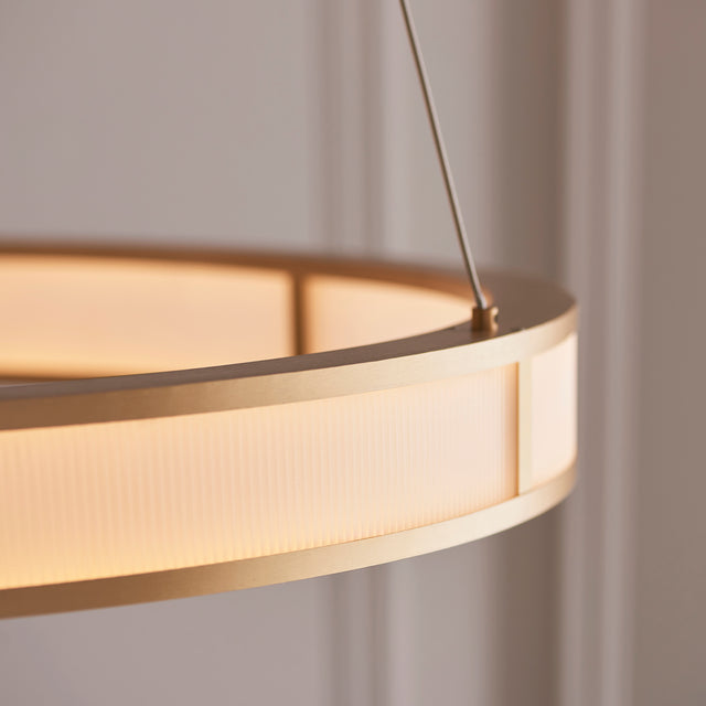 Classic Ribbed Hoop Pendant