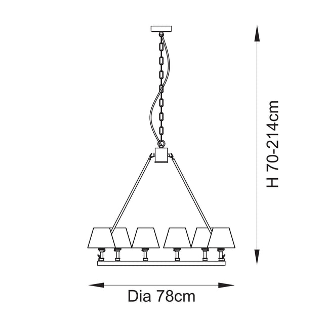 Chester & Zigzag 16cm Pendant