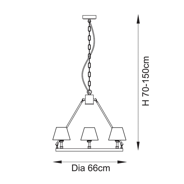 Chester & Zigzag 16cm Pendant