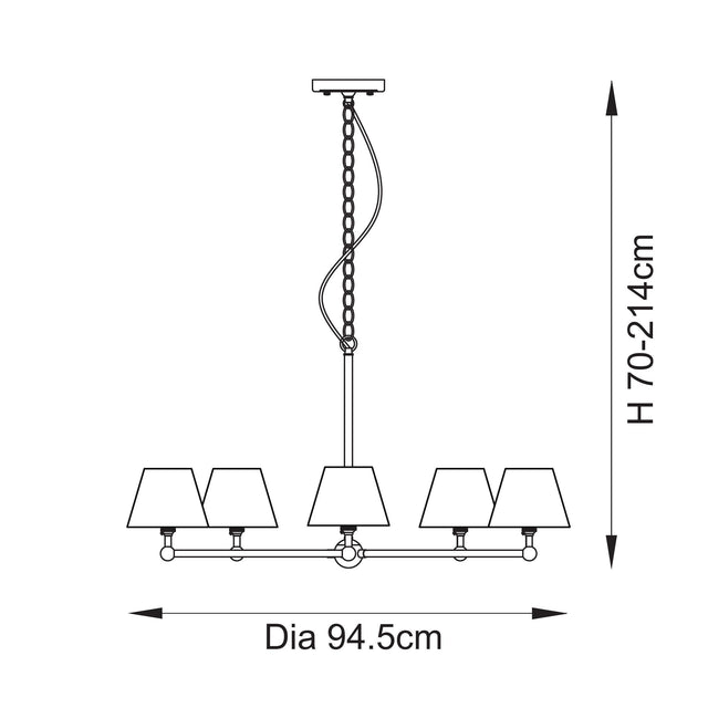 Santiago & Ripple 16cm Pendant