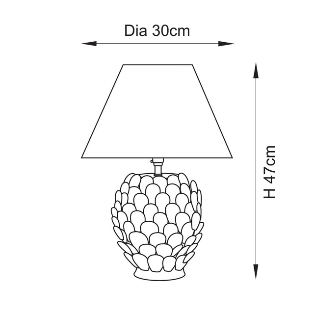Layered Leaf & Ikat 30cm Table