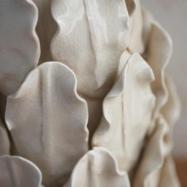 Layered Leaf & Raffia  32cm Table