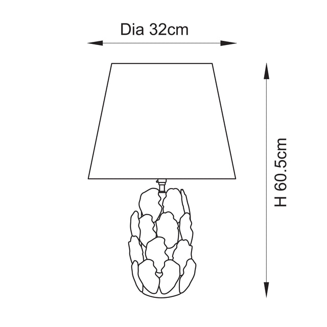 Layered Leaf & Raffia  32cm Table