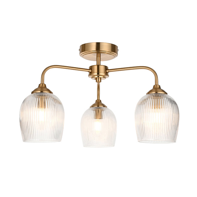 Ashcroft Ribbed Semi flush