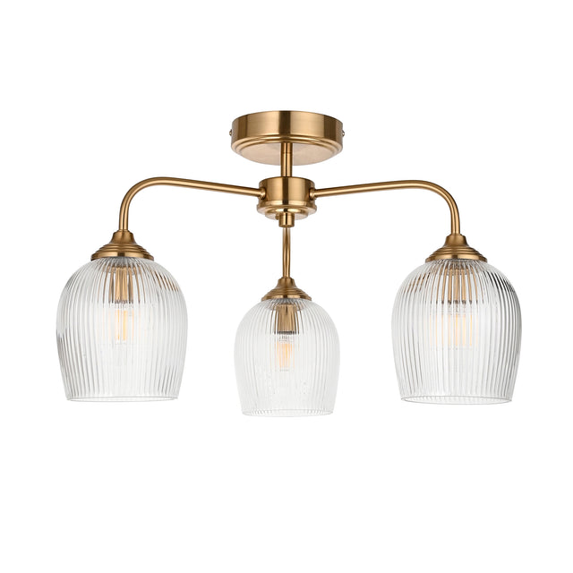 Ashcroft Ribbed Semi flush
