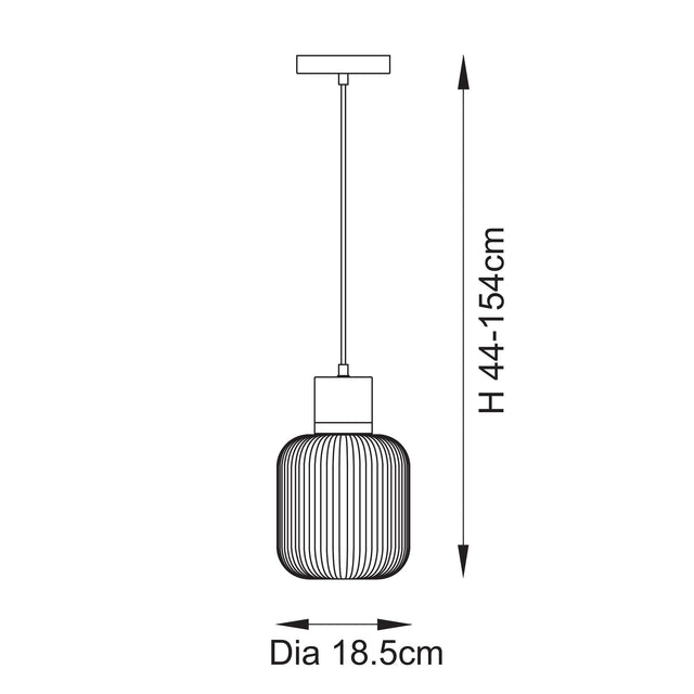 Travi Ribbed Pendant