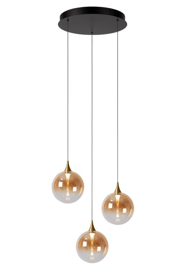 Lucide GISELA Pendant Light Ø 36 cm - 3x4,3W 2700K - Amber