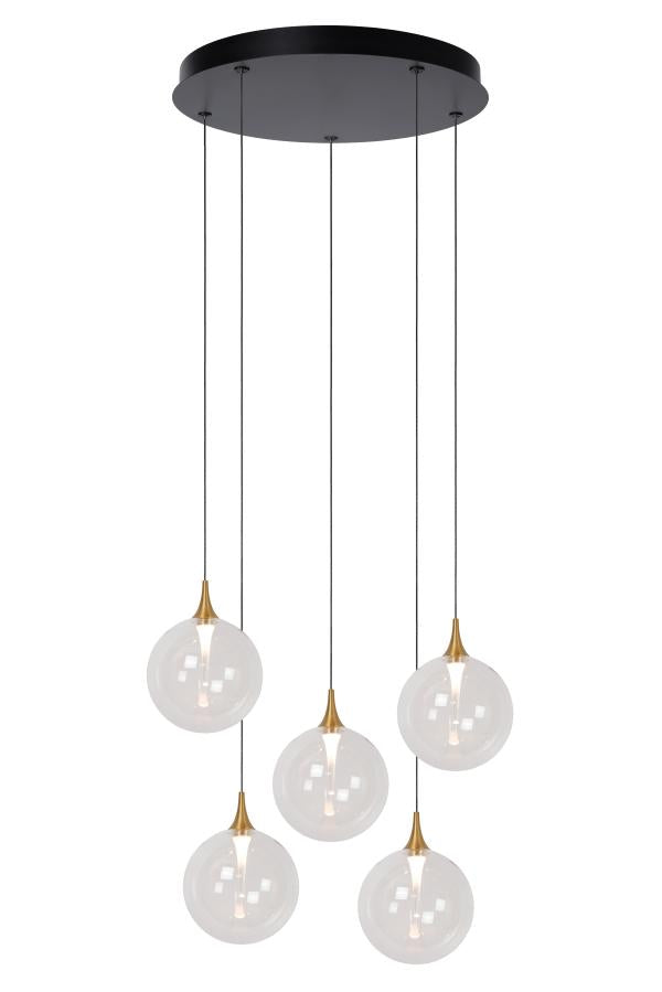 Lucide GISELA Pendant Light Ø 48 cm - 5x3,8W 2700K - Transparent