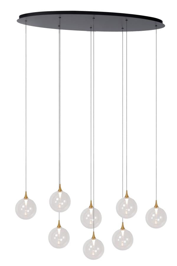 Lucide GISELA Pendant Light 8-Light 8x3,9W 2700K - Transparent