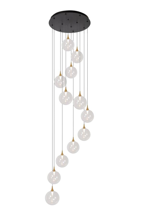 Lucide GISELA Pendant Light Ø 61 cm - 12x3,5W 2700K - Transparent