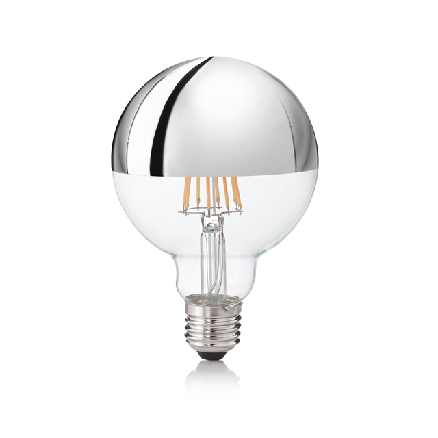 E27 GLOBO D095 08W 3000K CRI80 CHROME