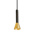 Signal Pendant - Black & Gold Metal