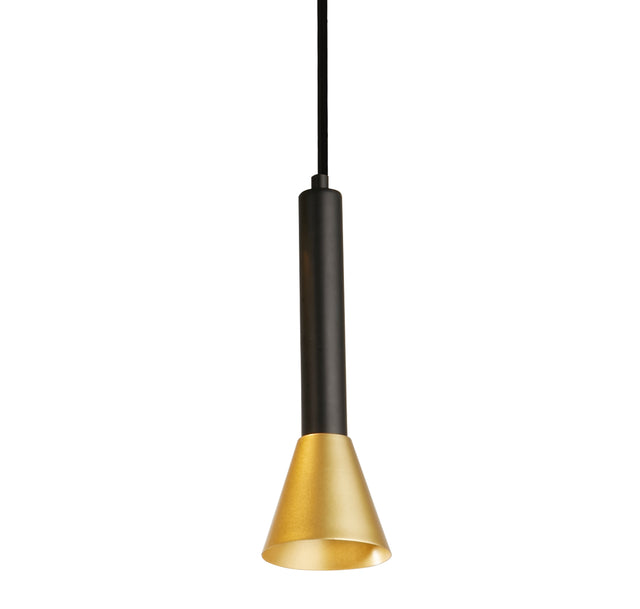 Signal Pendant - Black & Gold Metal