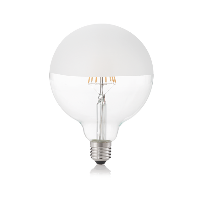 E27 GLOBO D125 08W 3000K CRI80 SATIN MEZZA