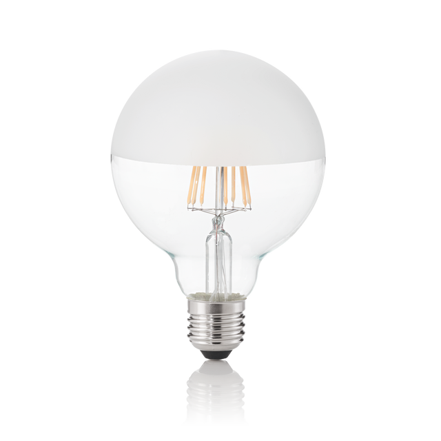 E27 GLOBO D095 08W 3000K CRI80 SATIN MEZZA