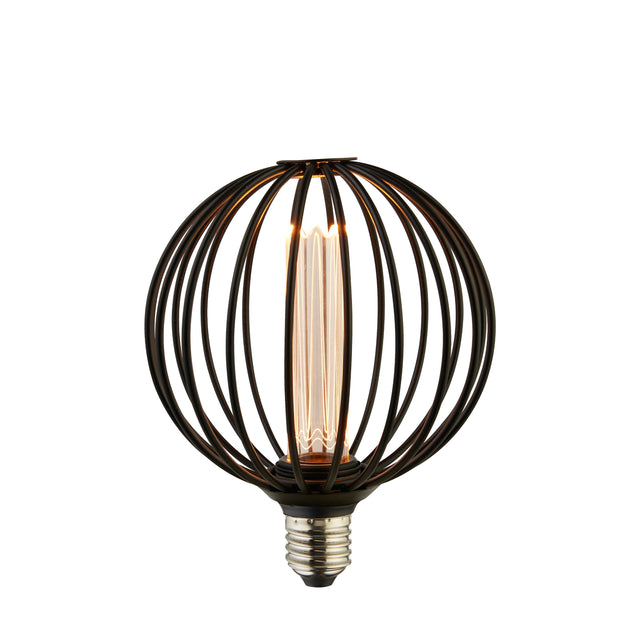 Globe Lamp - Black Metal