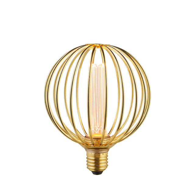 Globe Lamp - Gold Metal