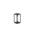 Dome Gate Light - jet black with clear glass