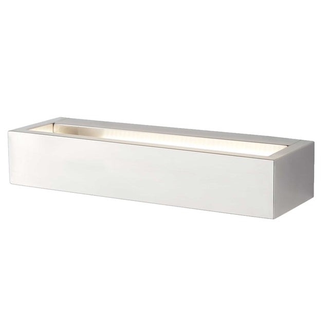 Serenity LED Rectangle Wall Bracket - Chrome & Frosted Glass