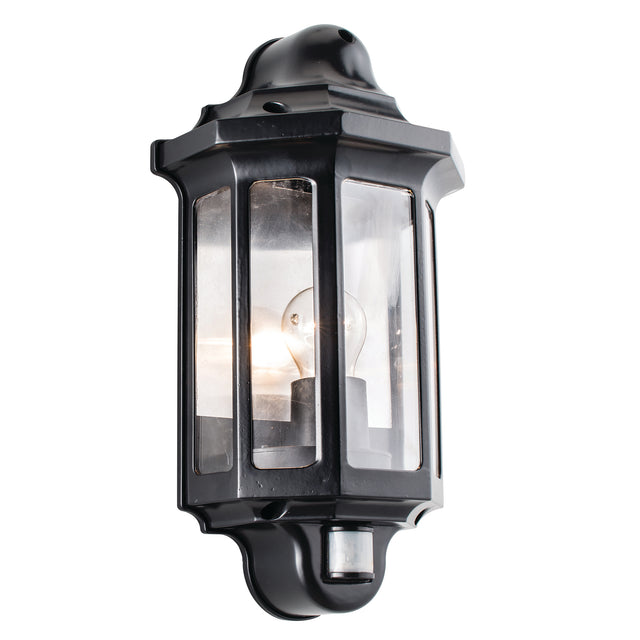 Traditional PIR half lantern IP44 15W