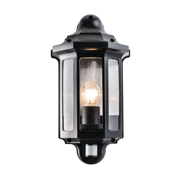 Traditional PIR half lantern IP44 15W