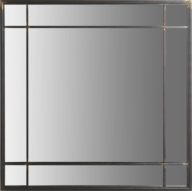 Antique Bronze Metal Square Wall Mirror