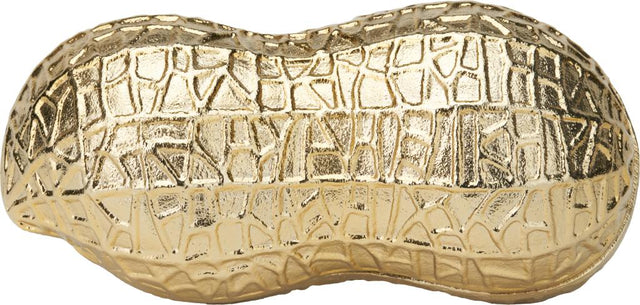 Gold Metal Peanut Lidded Trinket Bowl