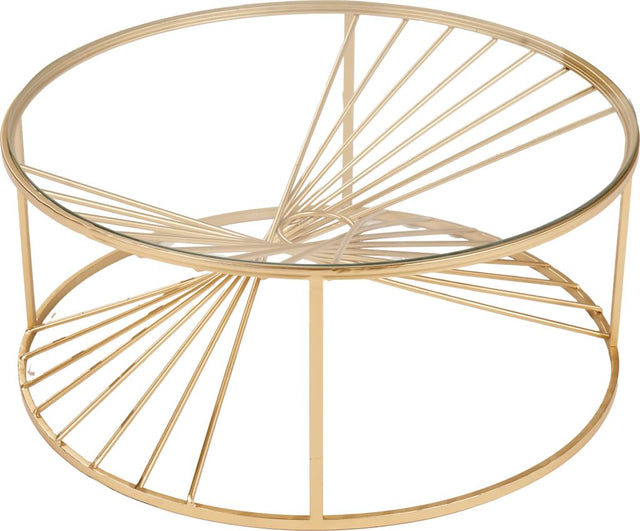 Liberty Glass and Gold Metal Coffee Table