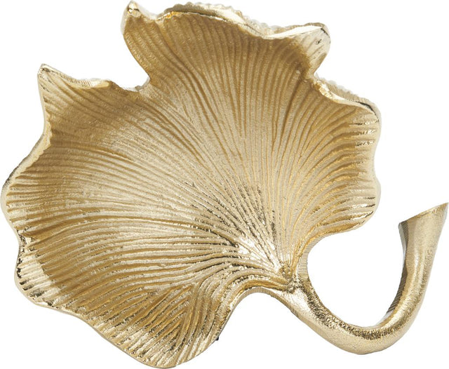 Gold Metal Gingko Leaf Trinket Bowl