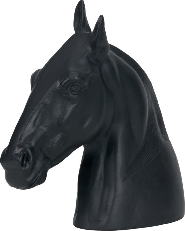 Black Metal Horse Head Ornament
