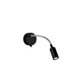 Flexy Wall Light - Chrome & Matt Black Metal